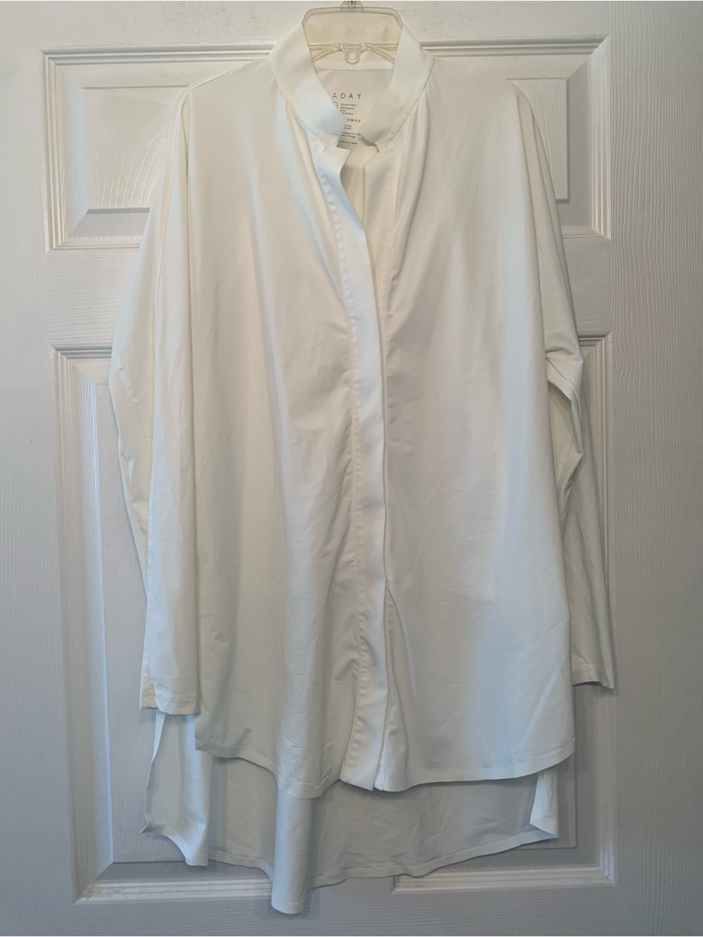 ADAY Something Borrowed Shirt Size L Cloud White Travel Work Career Office